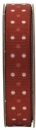1,5m. Grossgrain Rolle "Rot mit Punkten"